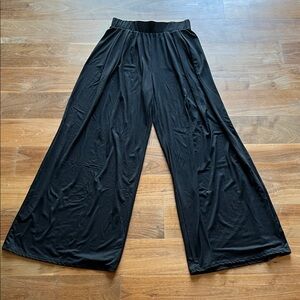 Soft, Flowy, and Elegant Black Wide-Leg Pants